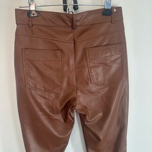 Zara Brown Faux Leather Pants